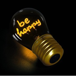Legami Decorative Lightbulb-shaped Table Lamp - Be Happy - Bulb Fiction happy CLB0015 8052694027674