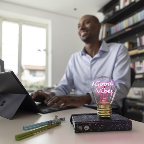 Legami Decorative Lightbulb-shaped Table Lamp - Good Vibes - Bulb Fiction good vib CLB0016 8052694027681