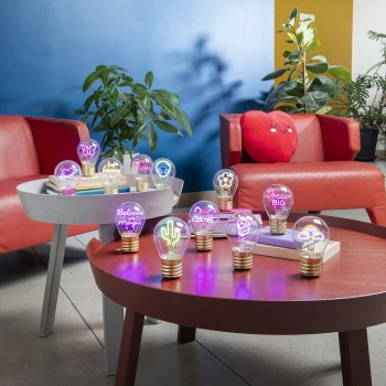 Legami Decorative Lightbulb-shaped Table Lamp - Good Vibes - Bulb Fiction good vib CLB0016 8052694027681