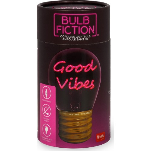 Legami Decorative Lightbulb-shaped Table Lamp - Good Vibes - Bulb Fiction good vib CLB0016 8052694027681