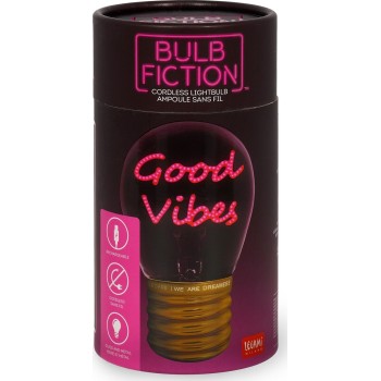 Legami Decorative Lightbulb-shaped Table Lamp - Good Vibes - Bulb Fiction good vib CLB0016 8052694027681