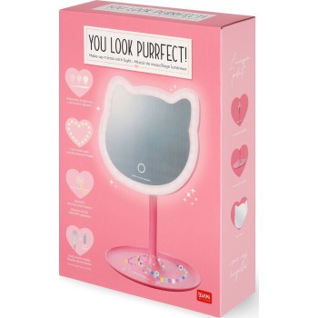 Καθρέπτης Make-Up Με Φως Legami Make-Up Mirror With Light - You Look Purrfect Γατουλα Dmr0001 DMR0001 8052694010256