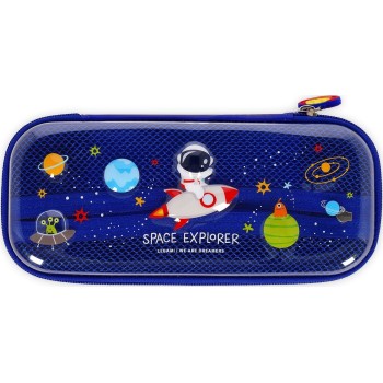 Legami Space Rigid Transparent Pencil Case - Wonderwow space PCR0002 8052694027490