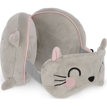 Legami Kitty Travel Pillow With Sleep Mask - My Travel Buddy kitty CTP0005 8052694030520