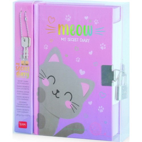 Legami Diario Segreto con Lucchetto - My Secret Diary kitty DIA0014 8052694040215