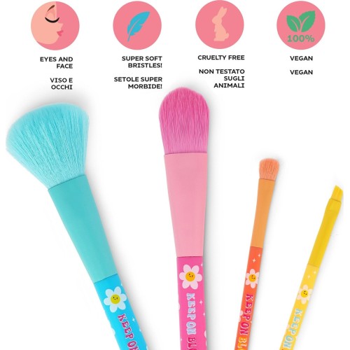 Legami Set of 4 Daisy Makeup Brushes - Oh My Glow! daisy MUBS0004 8052694023140