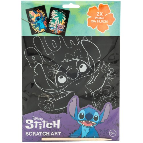 canenco Disney Stitch Stitch Scratch Art 26X19.5Cm 2 Pieces ST23346V 8719668030855