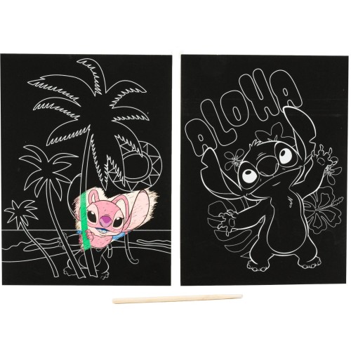 canenco Disney Stitch Stitch Scratch Art 26X19.5Cm 2 Pieces ST23346V 8719668030855