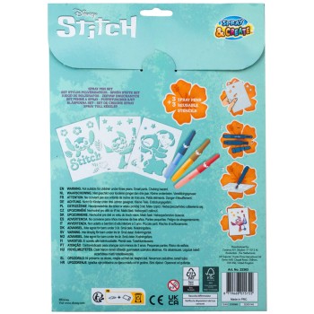 canenco Disney Stitch Stitch Blow Pens With 3 Stencils Set ST23363V1 8719668032576