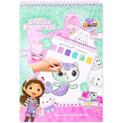 canenco Gabbys Dollhouse Gabby's Dollhouse Watercolour Paint Set Book - Incl. Brush GD24355V1 8719668032477