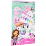 canenco Gabbys Dollhouse Gabby's Dollhouse Watercolour Paint Set Book - Incl. Brush GD24355V1 8719668032477