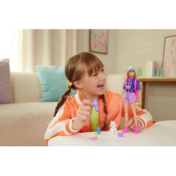 Mattel Barbie “Malibu” Outdoor Adventures Fashion Doll Wearing Adventure Outfit, With 10+ Camping-Themed Accessories Including P
