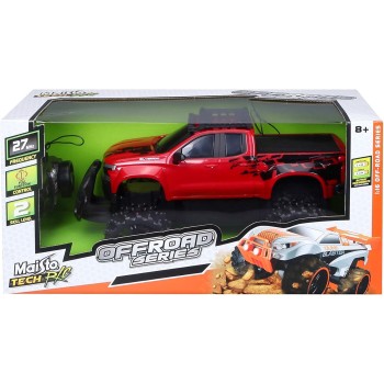 Maisto Tech R/C 1:16 Scale 2.4 GHz Off Road 2019 Chevrolet Silverado, Red 49/82706 RD 090159069867