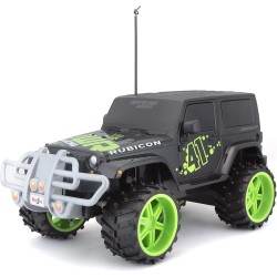 Maisto Tech R/C 1:16 Scale 2.4 GHz Off-road Jeep Wrangler Rubicon, Black 49/82704 BK 090159069881