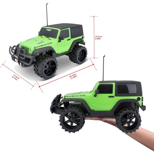 Maisto Tech R/C 1:16 Scale 2.4 GHz Off-road Jeep Wrangler Rubicon, Black 49/82704 BK 090159069881
