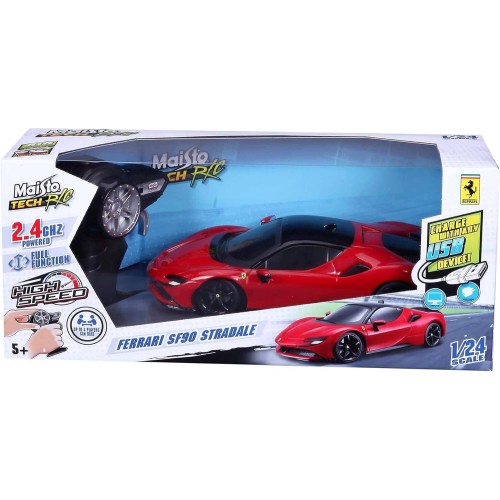 Maisto Tech R/C 1:24 Premium Ferrari Sf90 Stradale, Κόκκινο 49/82334 090159823346