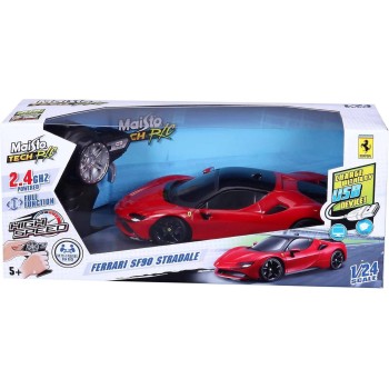 Maisto Tech R/C 1:24 Premium Ferrari Sf90 Stradale, Red 49/82334 090159823346