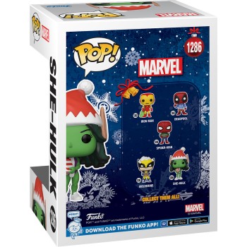 Marvel Avengers Funko Pop! Marvel: Holiday - She-Hulk 1286 Bobble-Head Vinyl Figure 72189 889698721899