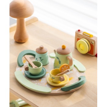 Classic World Vintage Wooden Tea Set C50576 6927049055768