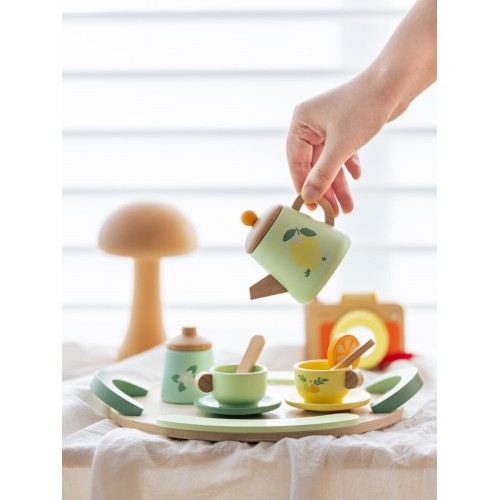 Classic World Vintage Wooden Tea Set C50576 6927049055768