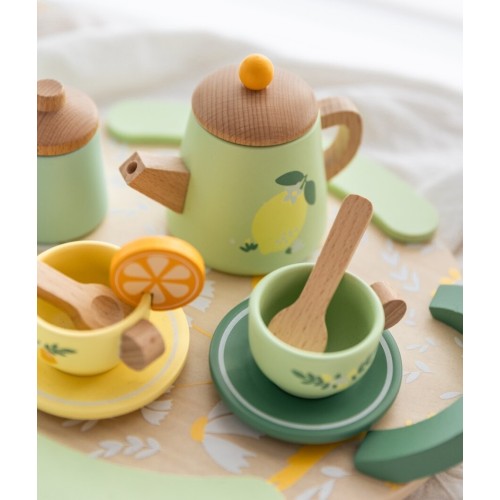 Classic World Vintage Wooden Tea Set C50576 6927049055768