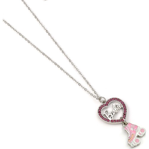 carat shop barbie - crystal heart and roller skate necklace BMN00004 5055583451973