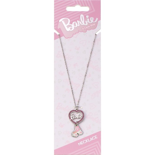 carat shop barbie - crystal heart and roller skate necklace BMN00004 5055583451973