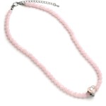 carat shop barbie - pink bead necklace with heart shaped bead charm BMN00006 5055583451997