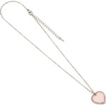carat shop barbie - pink enamel heart pendant necklace with crystal BMN00003 5055583451966