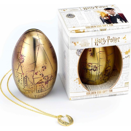 carat shop harry potter - boxed golden egg necklace in a gift tin - gold HPEE0380 5055583450259