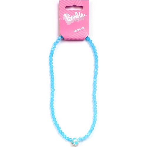 carat shop barbie - Κολιέ φυλαχτό με χάντρες blue bead necklace with round barbie - bead charm BMN00005 5055583451980