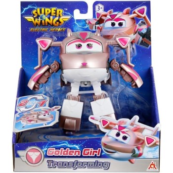 Just toys Super Wings - Electric Heroes | Super Wings Electric Heroes Transforming 15Cm. Golden Girl 780200 6911400440546