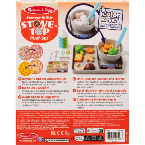 Melissa and Doug pretend play: non-wood simmer & stir stove-top play set (color reveal water wow!) (6074892) 6074892 68114700543