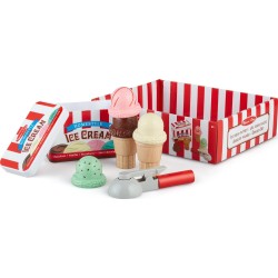 Melissa and Doug pretend play: wood scoop & stack - ice cream playset (6074871) 6074871 681147005228