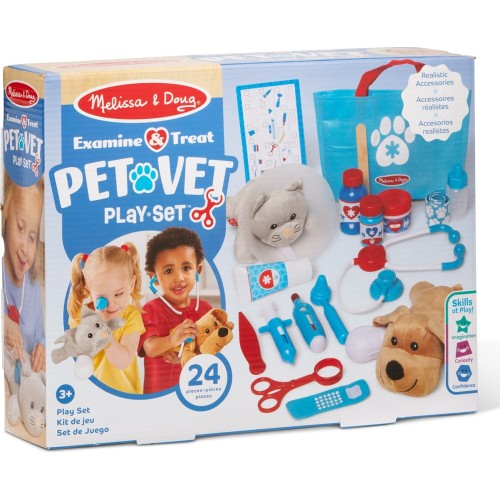 Melissa and Doug pretend play: non-wood - petvet playset (6074883) 6074883 681147005341