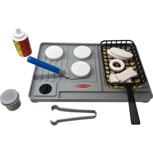 Melissa and Doug pretend play: non-wood flip & fry grill set (6074893) 6074893 681147005440