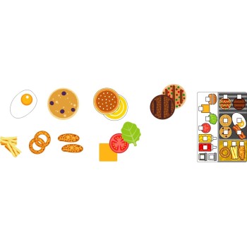Melissa and Doug pretend play: non-wood flip & fry grill set (6074893) 6074893 681147005440