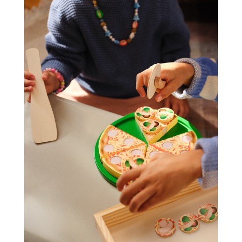 Melissa and Doug pretend play: wood - pizza party playset (6074863) 6074863 681147005143
