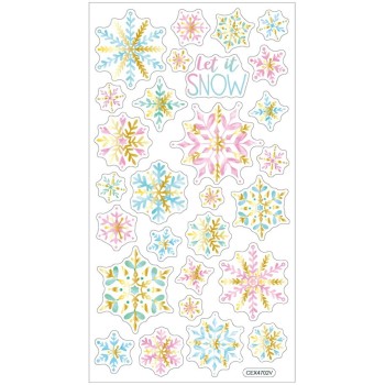 Christakopoulos Snowflakes Stickers in 2 Designs 21.5x9.5cm. 5752 5212054705533