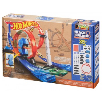 Mattel Hot Wheels Track Builder Double Booster Σετ Πίστα Αγώνων 6 Συνδυασμών DGD30 887961188363