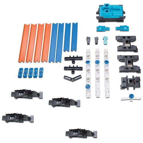 Mattel Hot Wheels Track Builder Double Booster Σετ Πίστα Αγώνων 6 Συνδυασμών DGD30 887961188363
