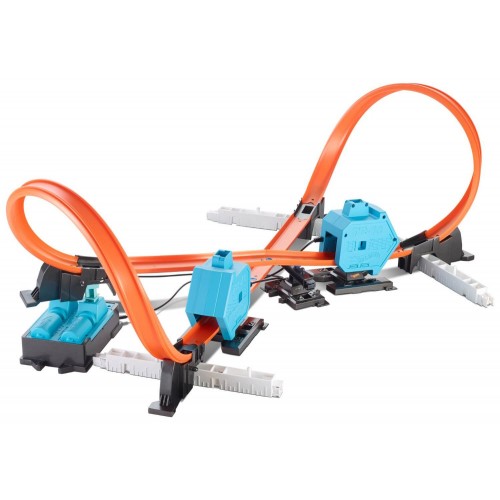 Mattel Hot Wheels Track Builder Double Booster Σετ Πίστα Αγώνων 6 Συνδυασμών DGD30 887961188363