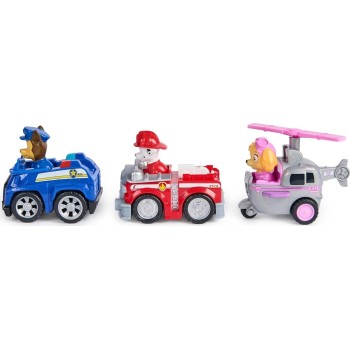 Spin Master paw patrol: deluxe rescue racers triple pack, chase, marshal and skye toy   6070440 681147024854