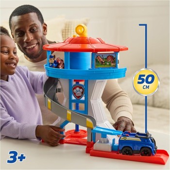 Spin Master paw patrol lookout tower, 50,8 cm tower with chase action figures, rescue vehicle and launcher,  toys for boys and g