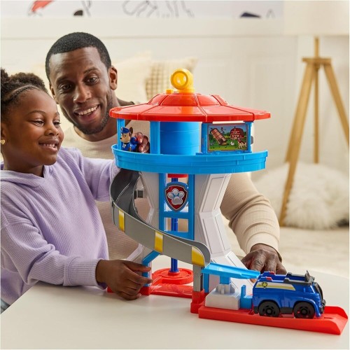Spin Master paw patrol lookout tower, 50,8 cm tower with chase action figures, rescue vehicle and launcher,  toys for boys and g