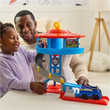 Spin Master paw patrol lookout tower, 50,8 cm tower with chase action figures, rescue vehicle and launcher,  toys for boys and g
