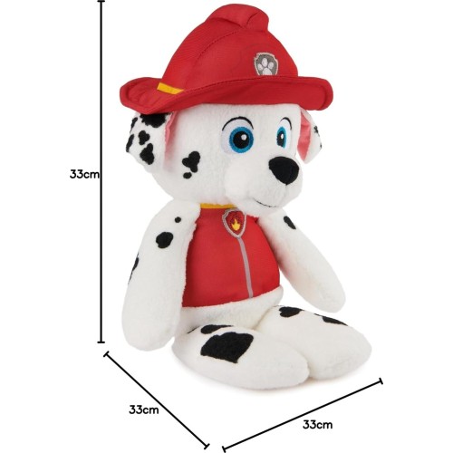 Spin Master paw patrol gund official marshall take-along buddy plush toy, premium stuff 6071108 681147035300
