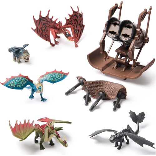 Spin Master dreamworks dragons how to train  dragon, 5-pack dragon catcher set with hic 6072894 681147066281