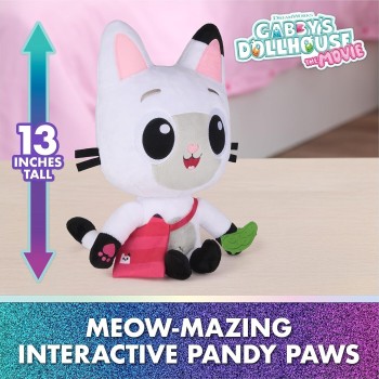 Spin Master Gabbys Dollhouse κουκλόσπιτο gabbys: η ταινία, λούτρινο meow-mazing Panda 33 εκ. με βελούδινες πατούσες με 3 νιαουρί