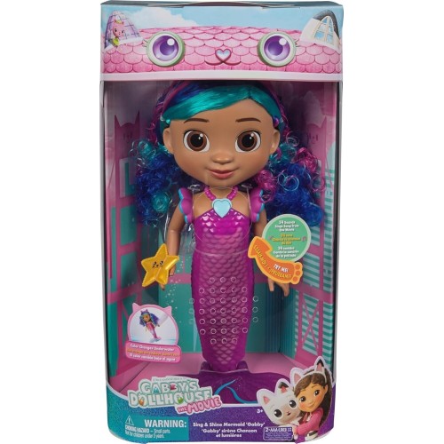 Spin Master Gabbys Dollhouse κουκλόσπιτο gabbys: η ταινία, sing and shine gabby, γοργόνα 6074338 681147088900